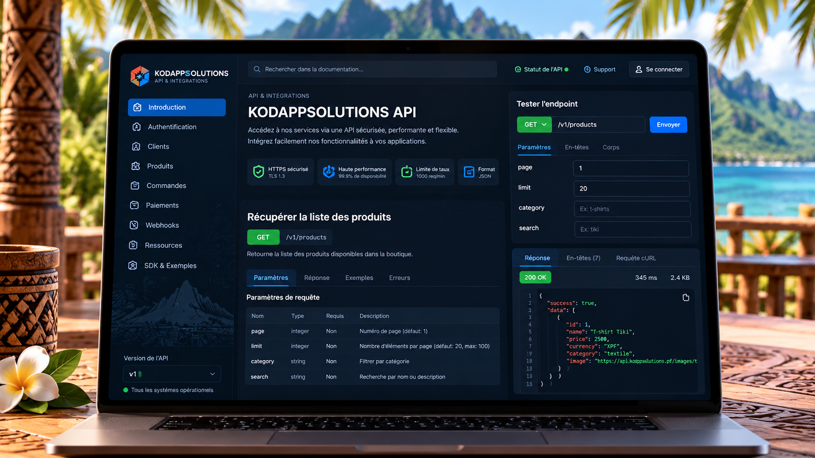 Illustration du service API & intégrations